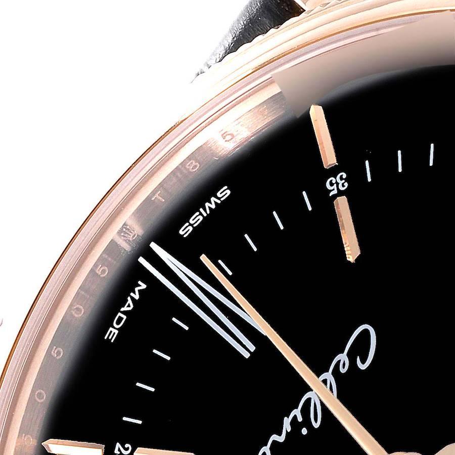 Rolex Cellini Time 18K EveRose Herrenuhr mit goldenem, schwarzem Zifferblatt 50505 Boxkarte 3