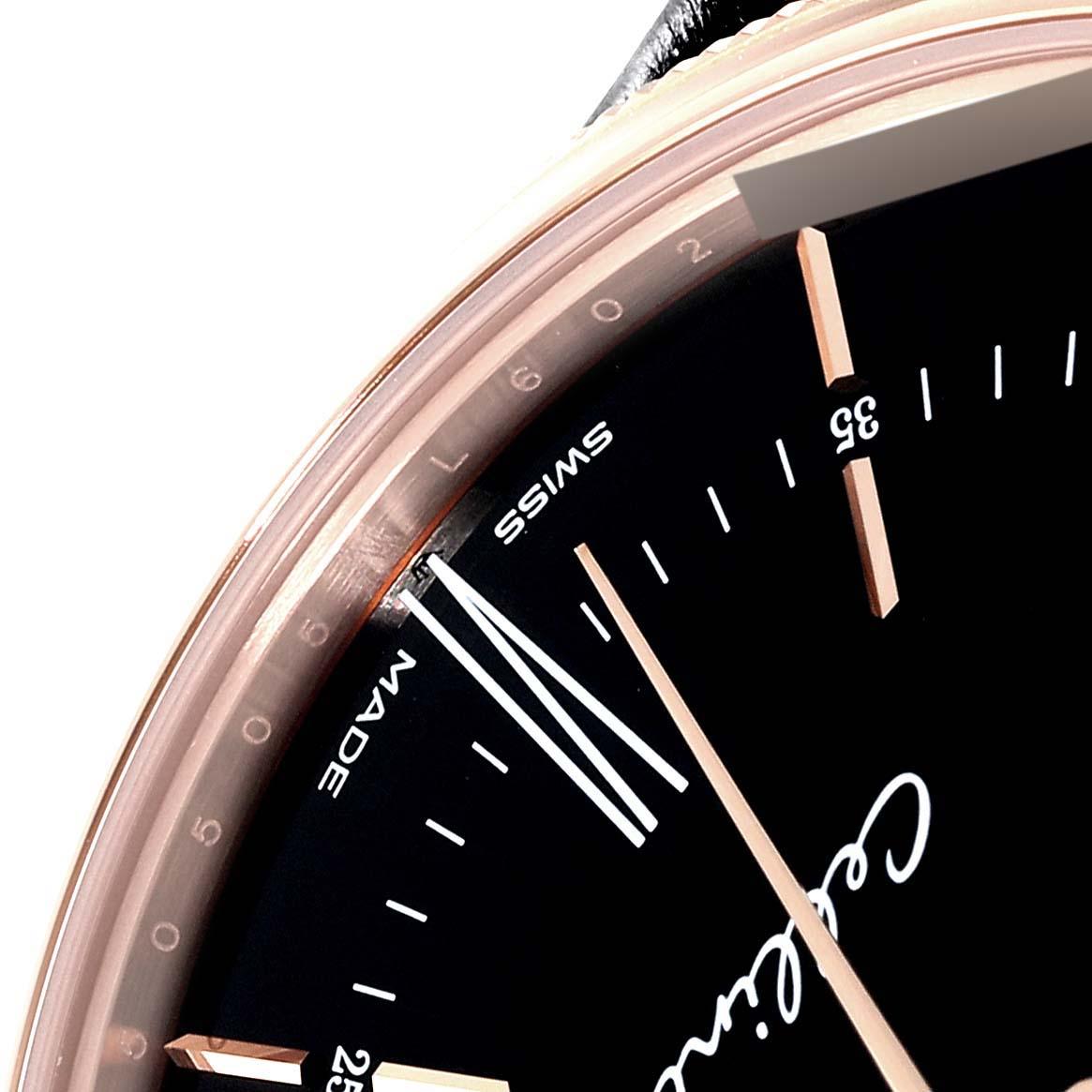 Rolex Cellini Time Rose Gold Black Dial Mens Watch 50505 Box Card 2