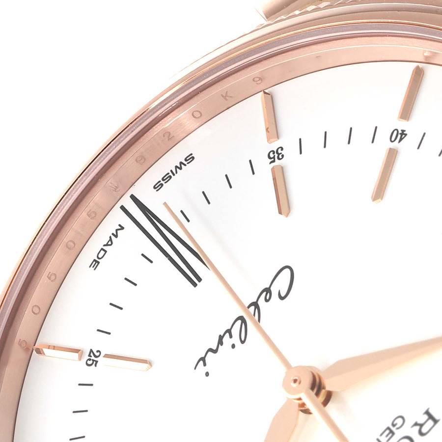 Rolex Cellini Time Weißes Zifferblatt EveRose Gold Herrenuhr 50505 im Angebot 3
