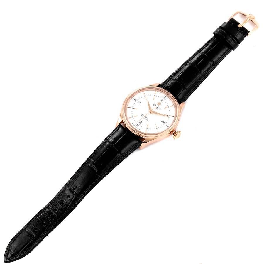 Rolex Cellini Time White Dial EveRose Gold Mens Watch 50505 For Sale 2