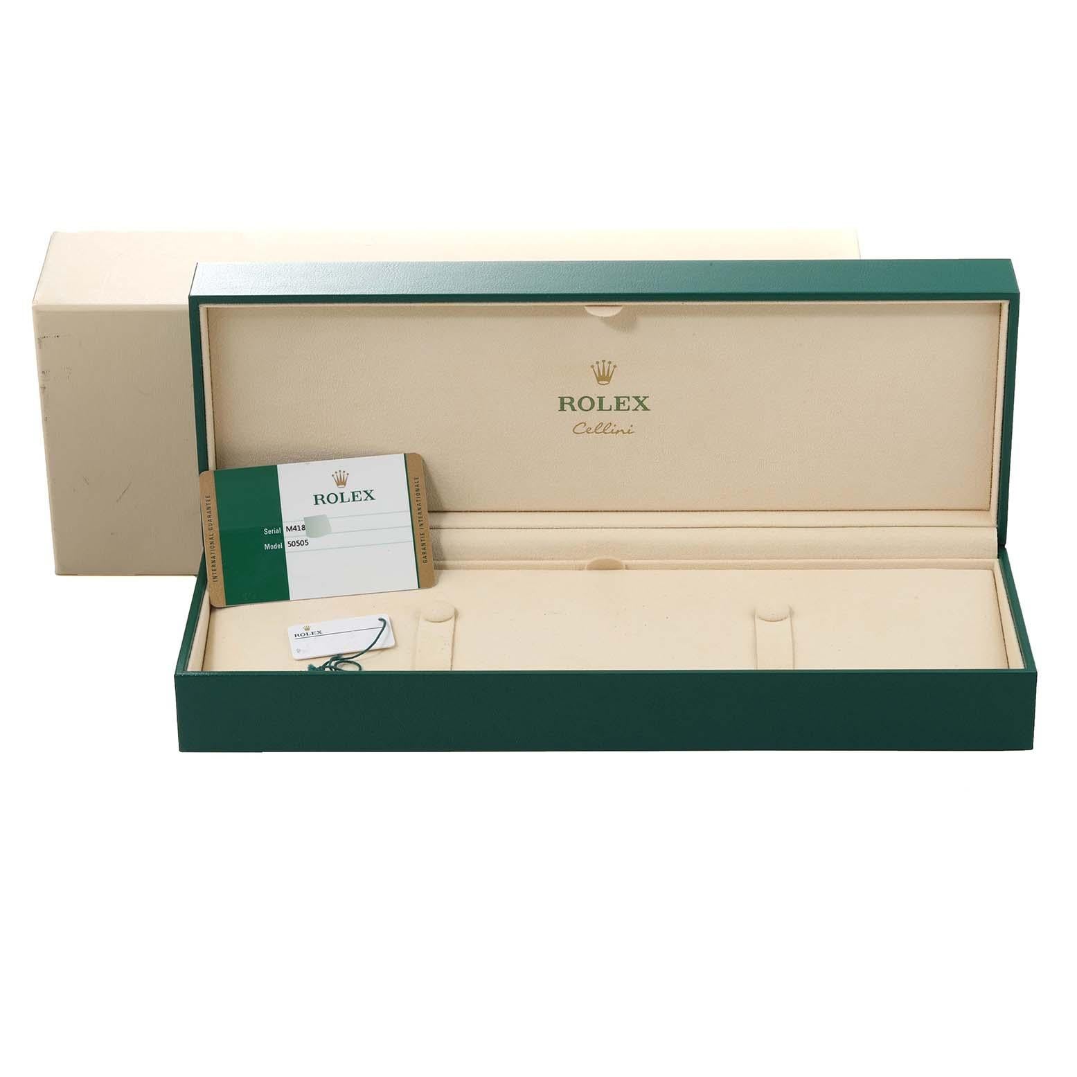 Rolex Cellini Time White Dial Rose Gold Mens Watch 50505 Box Card 5