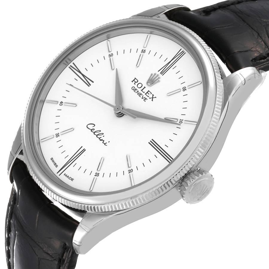 Rolex Cellini Time White Gold Dial Automatic Mens Watch 50509 Unworn 1