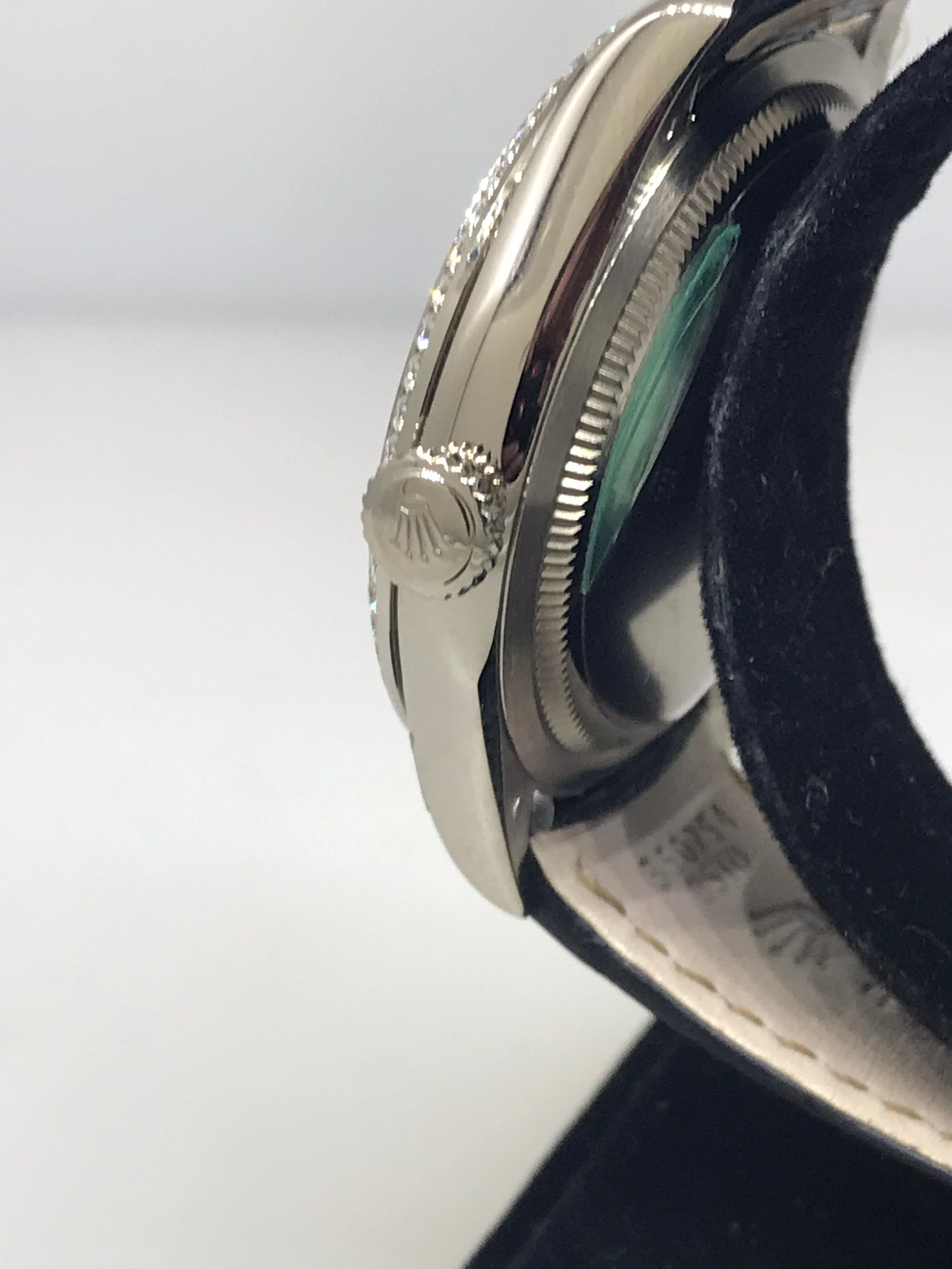 Rolex Cellini Time White Gold Diamond Bezel Rhodium Dial Mens Watch 50709RBR New For Sale 4