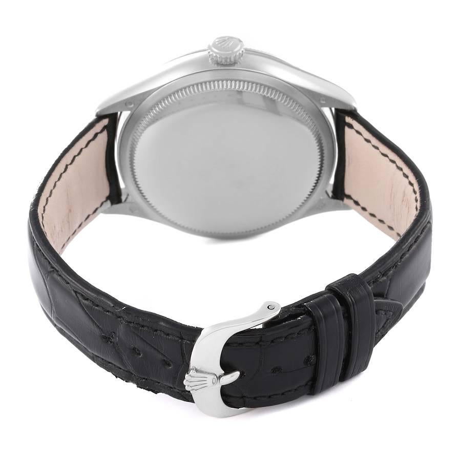 Reloj Rolex Cellini Time Oro Blanco Esfera Plateada Automático 50509 1