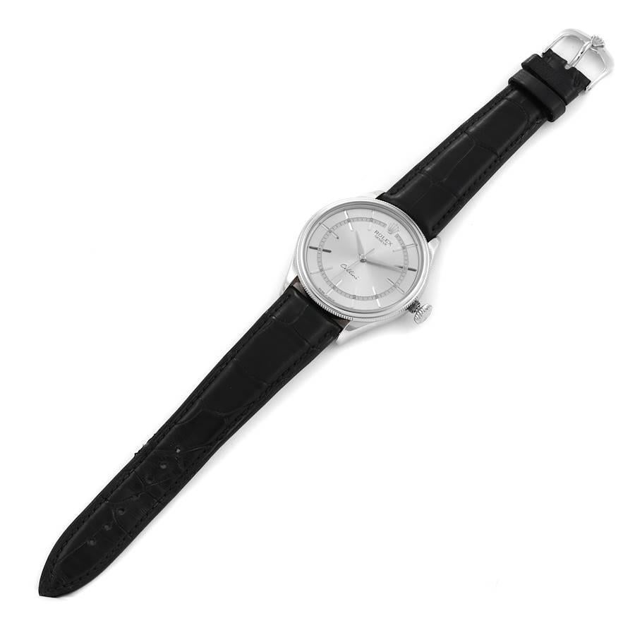 Reloj Rolex Cellini Time Oro Blanco Esfera Plateada Automático 50509 2