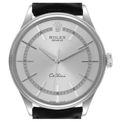 Rolex Cellini Time White Gold Silver Dial Automatic Mens Watch 50509