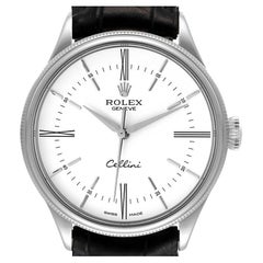 Rolex Cellini Time White Gold White Dial Automatic Mens Watch 50509