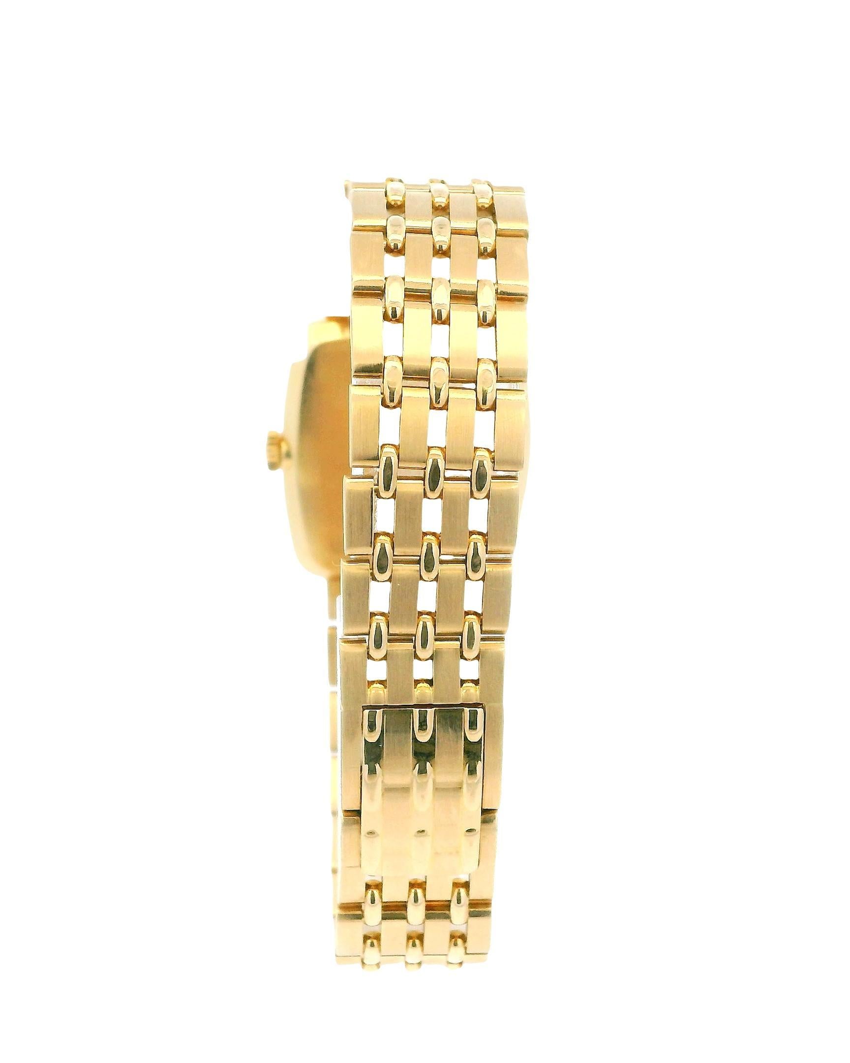 Rolex Cellini Tonneau 4080 Diamond Dial Flor Bar Link Bracelet W/Papers For Sale 4