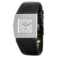 Rolex Cellini, rarissimo orologio da polso "Re Mida" 18k WGold Ref. 4017, A.I.C. 1972