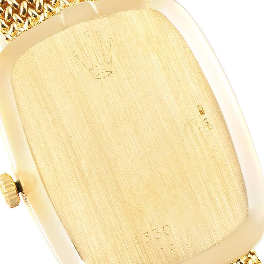 Rolex Cellini Vintage 18k Gelbgold Champagner Zifferblatt Herrenuhr 4310 Papiere im Angebot 1