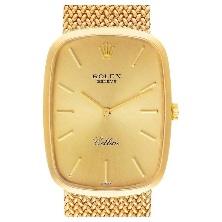 Rolex Montre Cellini vintage pour homme en or jaune 18 carats avec cadran  champagne et cadran, avec papiers 4310 En vente sur 1stDibs
