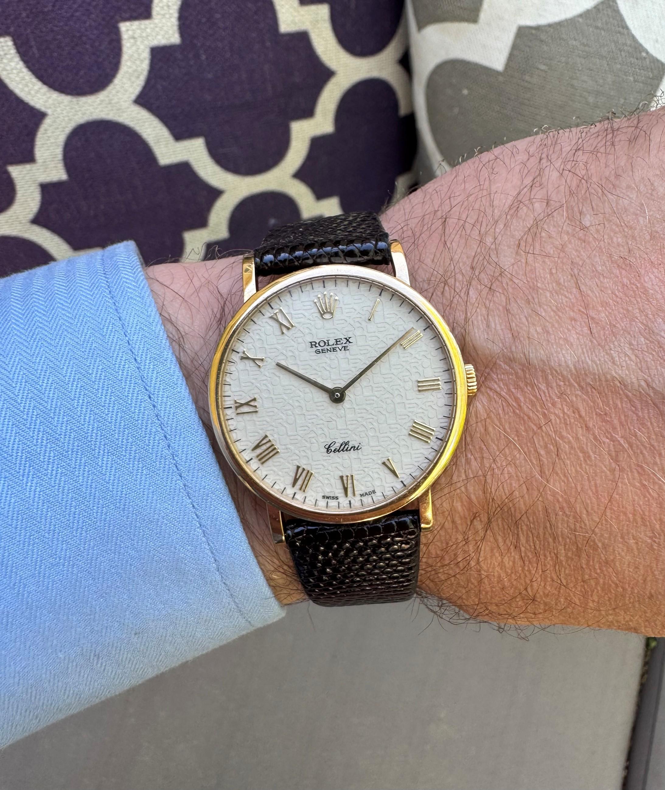 Rolex Cellini Vintage Handwound Réf. 5112 Montre, W Serial - Or 18 carats pour hommes 7
