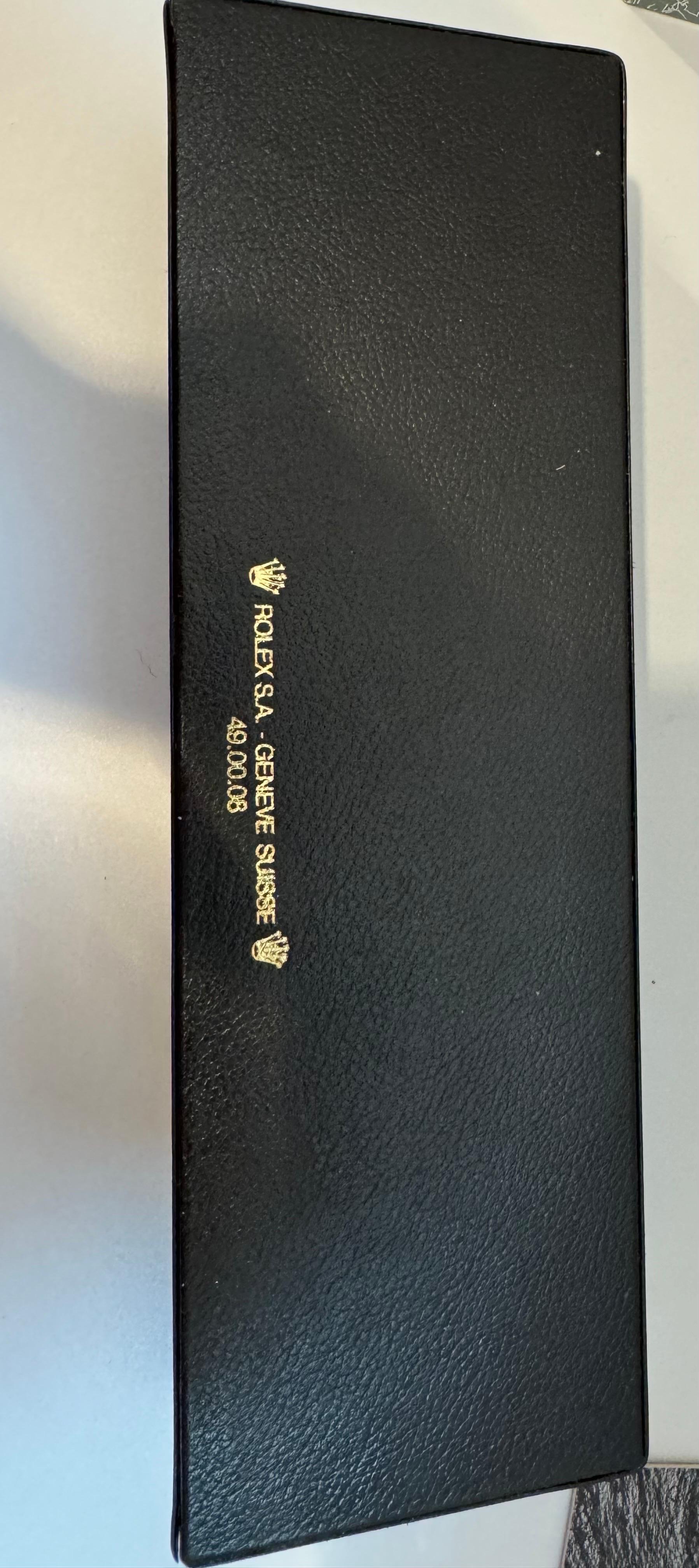 Rolex Cellini watch box complete with outer box. Black leather cream inside new 3