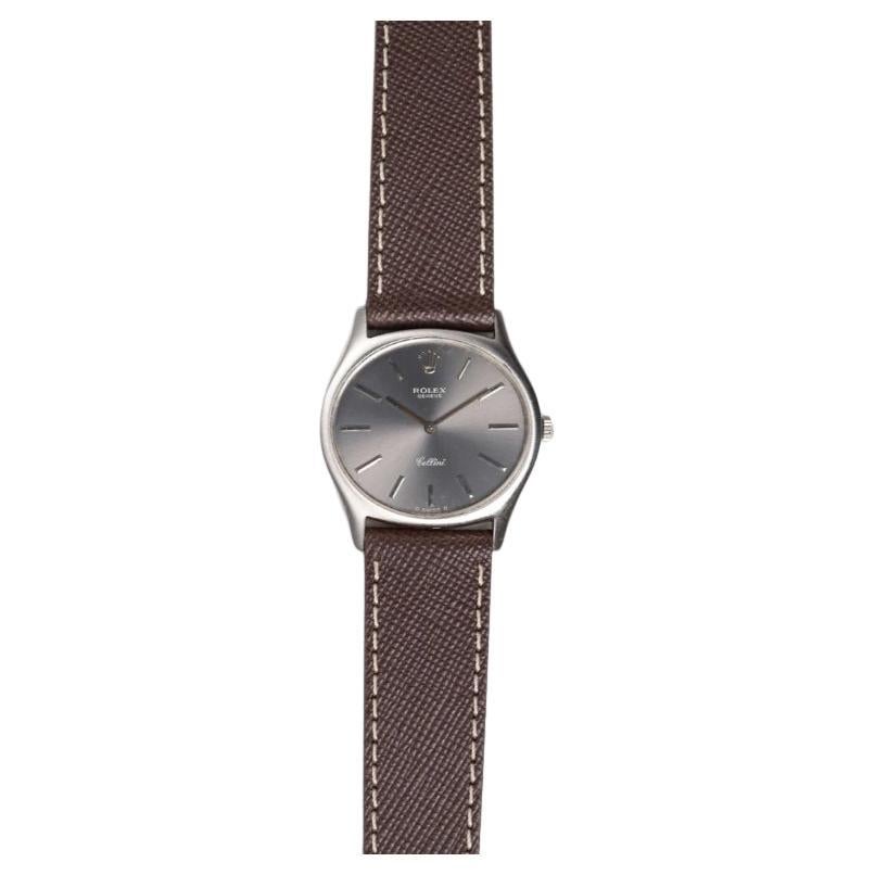 Reloj Rolex Cellini de oro blanco de 18 quilates, años 70 en venta