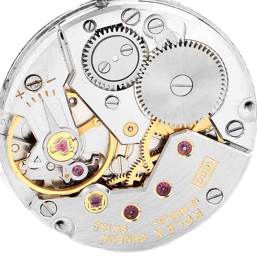 Rolex Cellini Vintage Coctail Damenuhr 3812 aus Weißgold mit blauem Zifferblatt und Diamanten im Angebot 3
