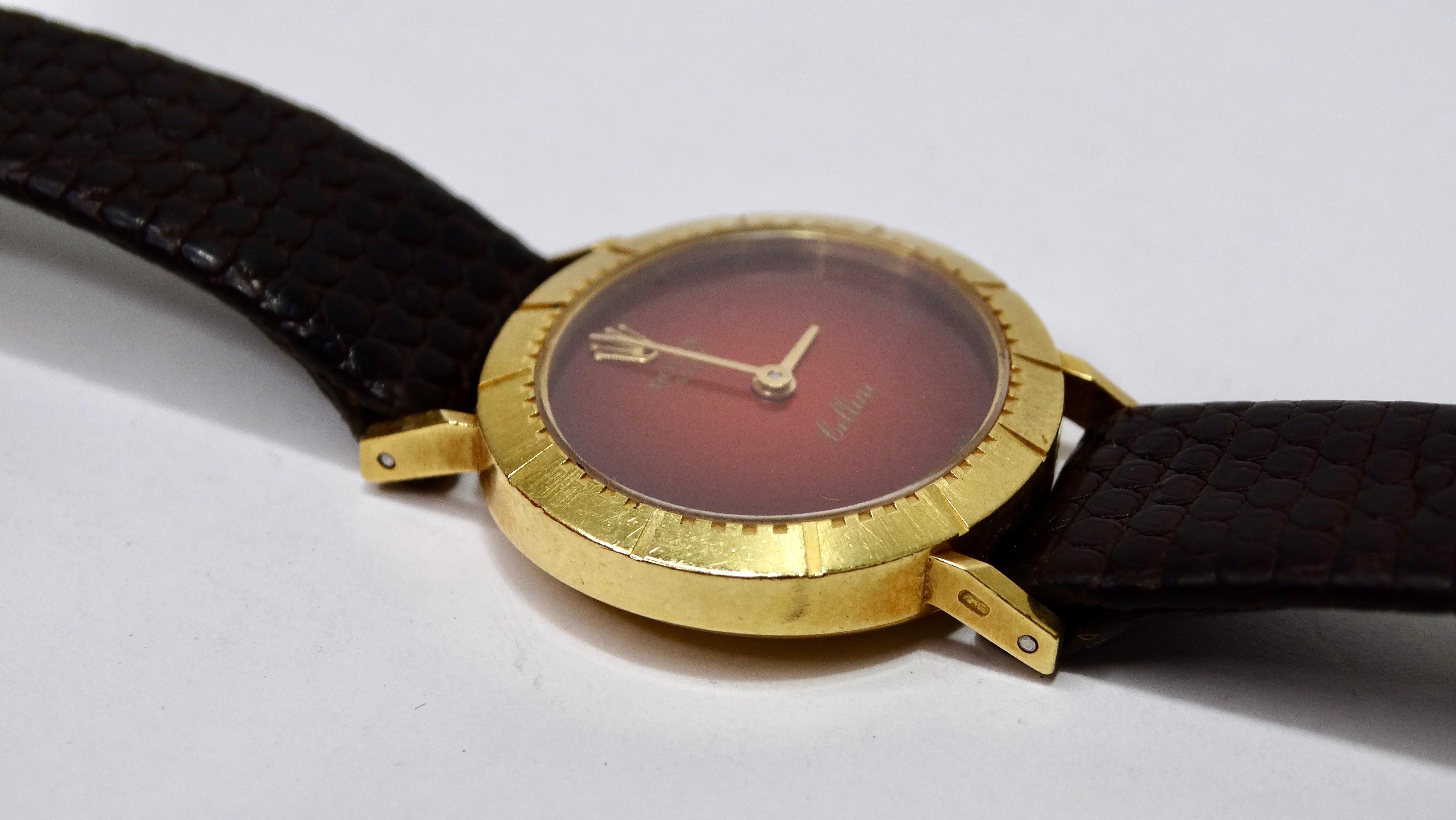 Rolex Cellini Womens 18k Gold Spider Dial Watch 3