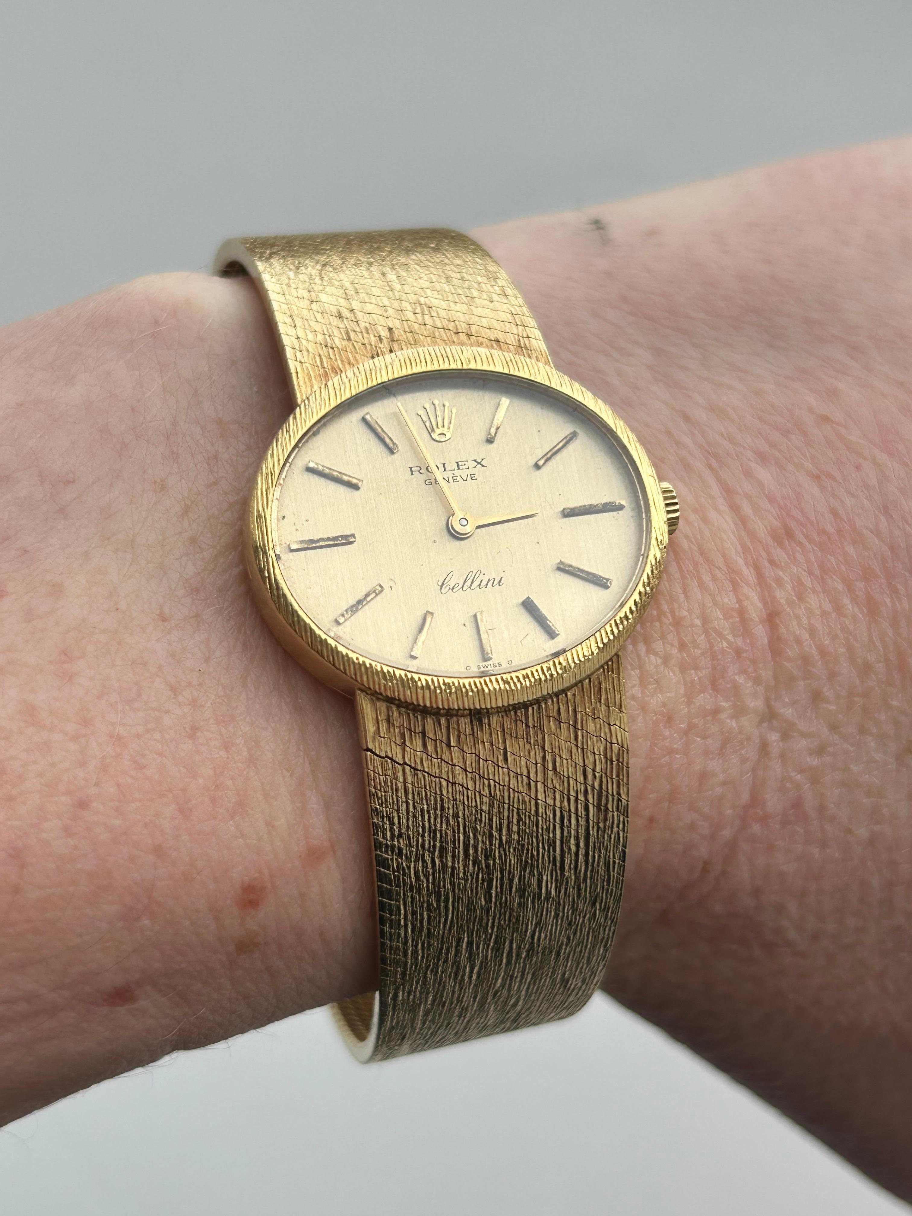 Women's or Men's Rolex Cellini Wristwatch Ref 4091. 18K Yellow Gold. 170mm Wrist. Year 1972