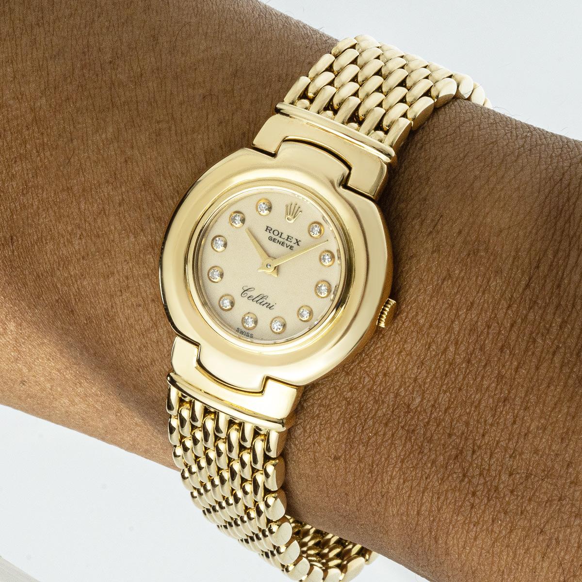 Taille ronde Rolex Cellini or jaune 5188