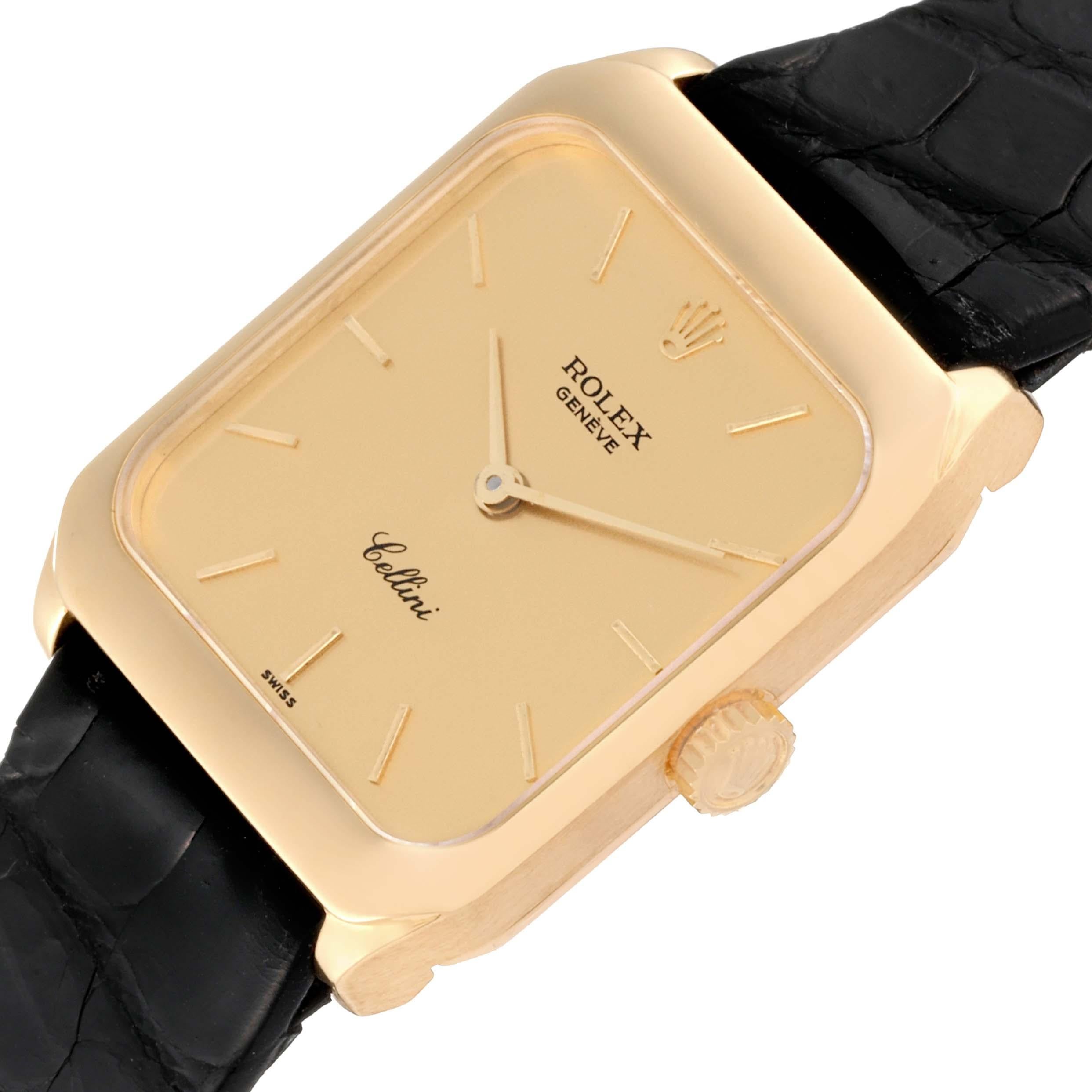 Rolex Cellini Yellow Gold Champagne Dial Mens Vintage Watch 4131 Papers 1