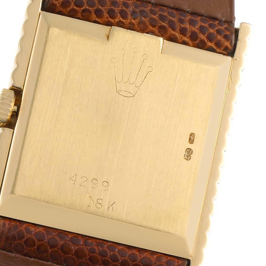Men's Rolex Cellini Yellow Gold Champagne Dial Vintage Mens Watch 4012 Papers For Sale