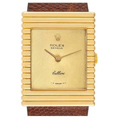 Rolex Cellini Yellow Gold Champagne Dial Vintage Mens Watch 4012 Papers