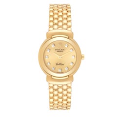 Rolex Cellini Yellow Gold Champagne Diamond Dial Ladies Watch 6621
