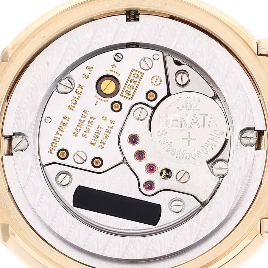 Rolex Cellini Yellow Gold Champagne Diamond Dial Mens Watch 6622 In Excellent Condition In Atlanta, GA