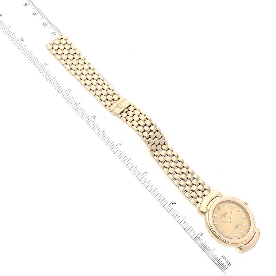Rolex Cellini Yellow Gold Champagne Diamond Dial Mens Watch 6622 2