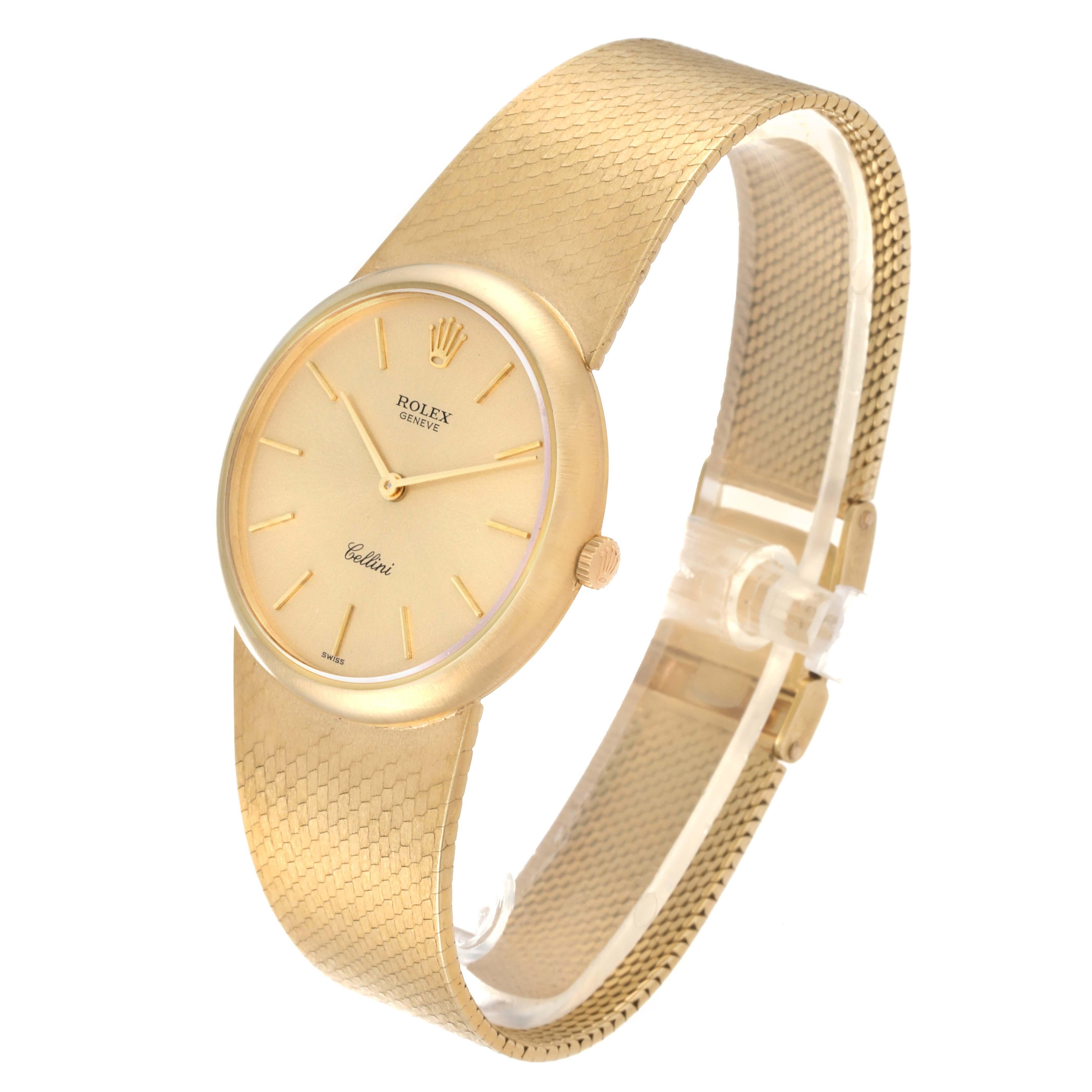 Women's Rolex Cellini Yellow Gold Vintage Ladies Watch 653 For Sale