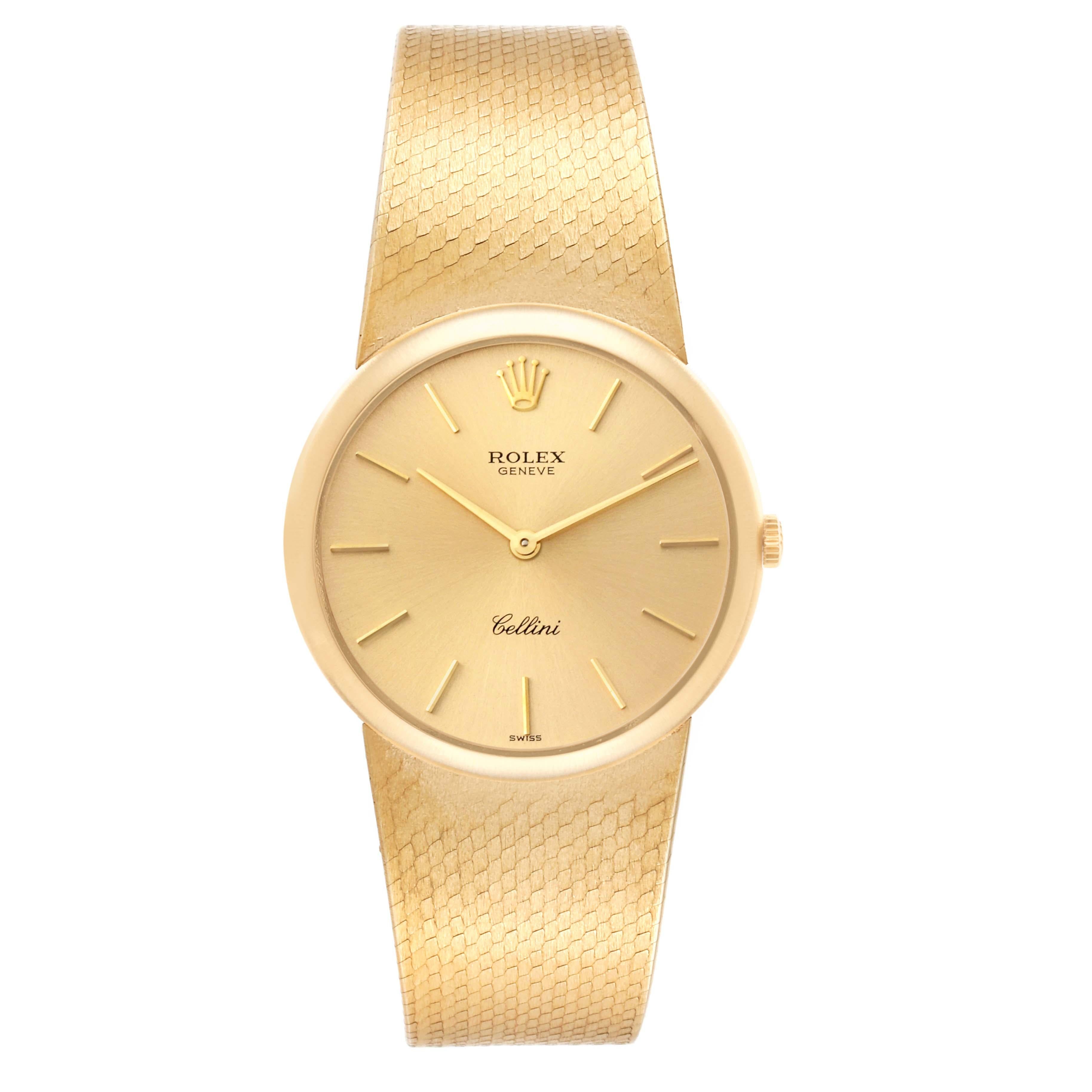 Rolex Cellini Yellow Gold Vintage Ladies Watch 653 For Sale 1
