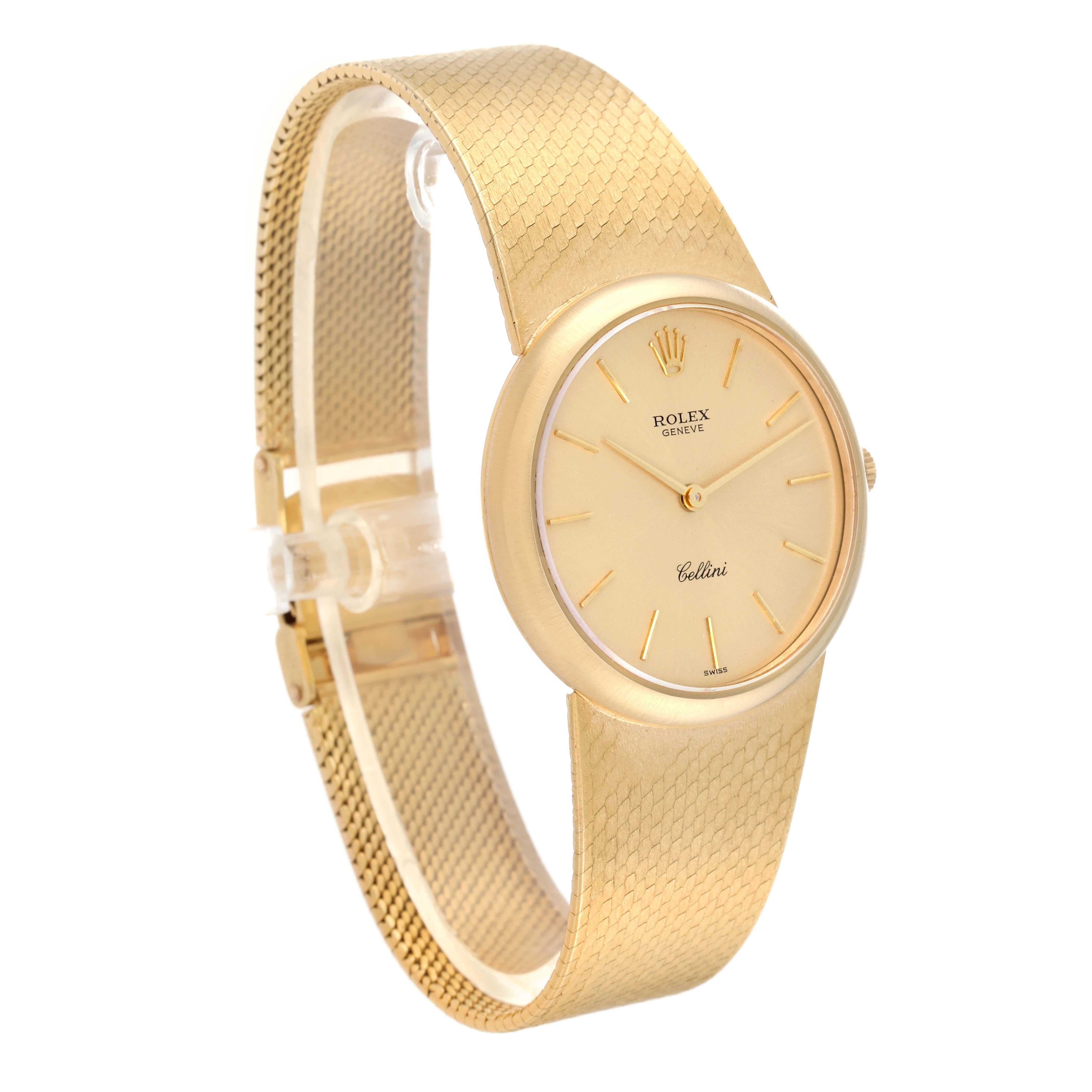Rolex Cellini Yellow Gold Vintage Ladies Watch 653 For Sale 3