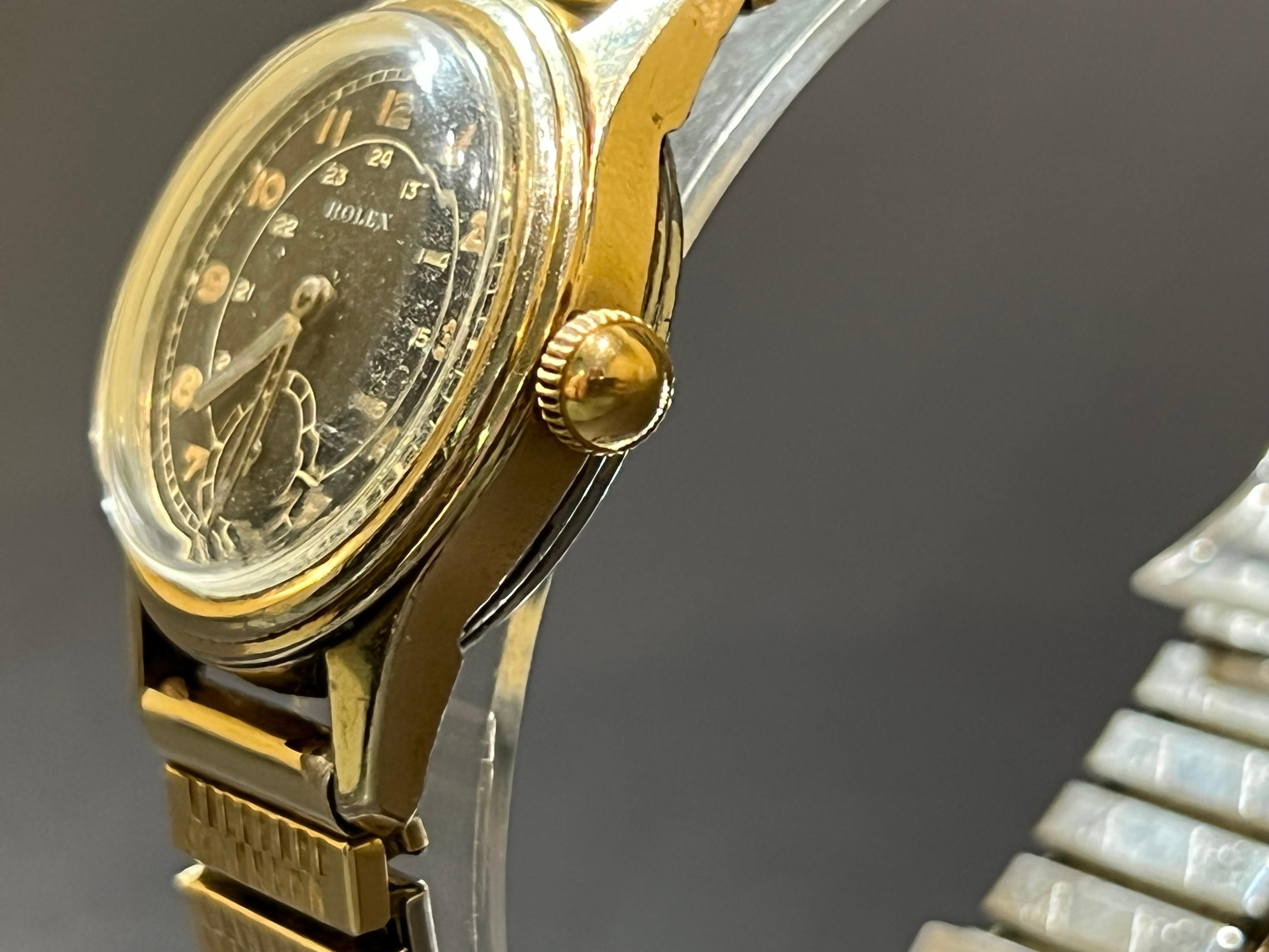Rolex Century Black Dial Gold Fill 2