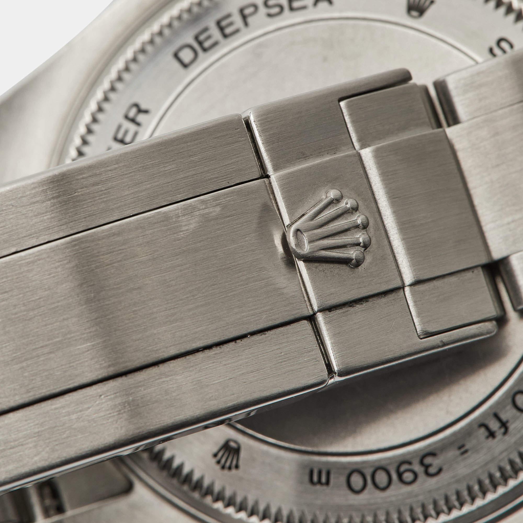 Contemporain Rolex Ceramic Stainless Steel DeepSea Sea-Dweller Men's Wristwatch 4 mm en vente