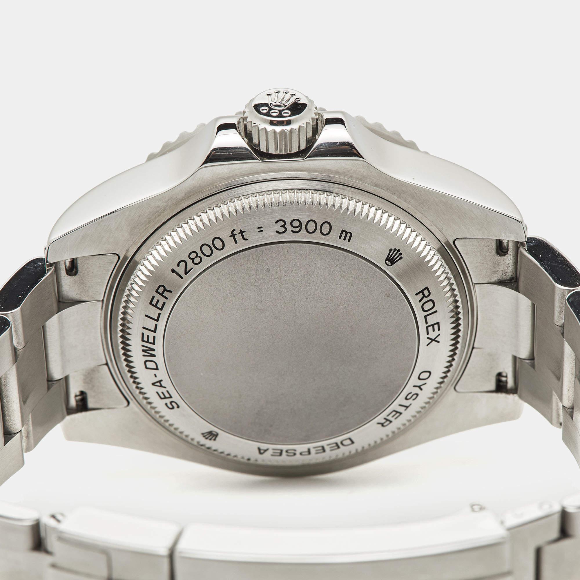 Rolex Ceramic Stainless Steel DeepSea Sea-Dweller Men's Wristwatch 4 mm For Sale 1