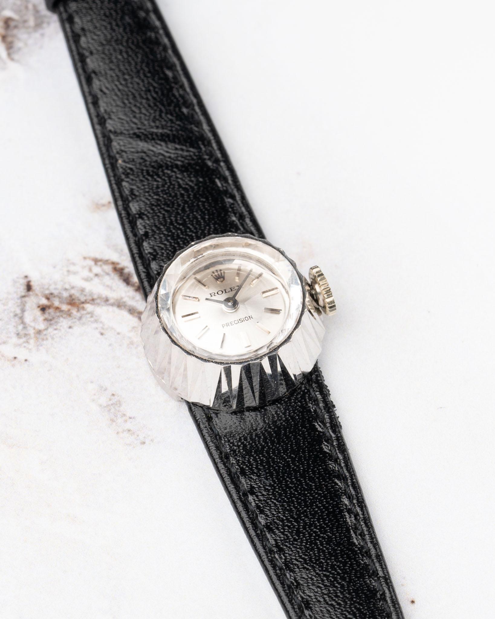 Rolex Chameleon 2027 Precision Fluted in oro bianco 18k anni '70 in vendita 5