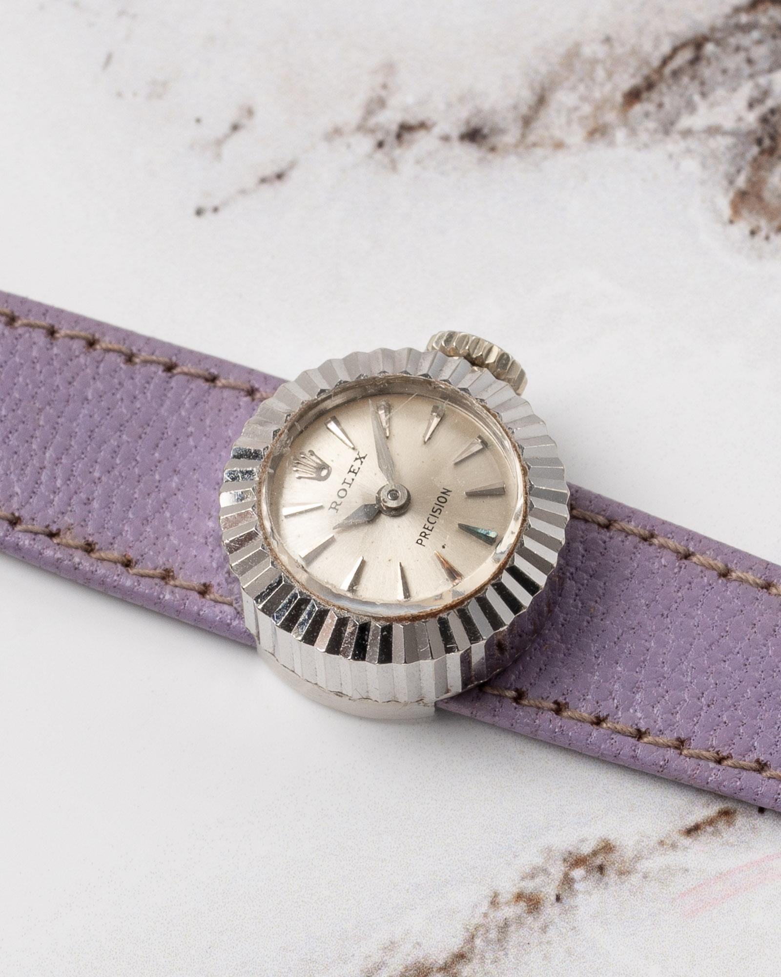 Rolex Chameleon 8788 Präzision 18k WG geriffelte Lünette 1962 im Zustand „Gut“ im Angebot in SYDNEY, AU