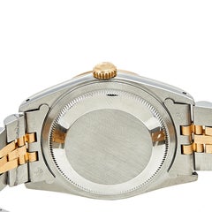 Rolex Champagne 18k Gold And Stainless Datejust 16233 Men's Wristwatch 36 MM