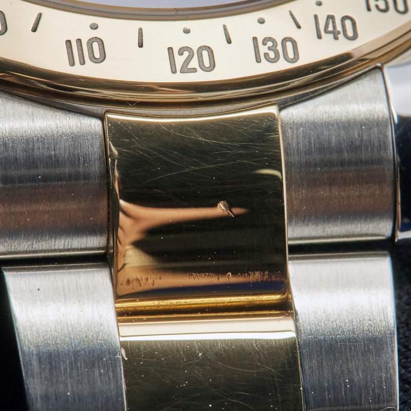 Rolex Champagne 18K Gold Oystersteel Cosmograph Daytona Men's Wristwatch 40 mm In Good Condition In Dubai, Al Qouz 2