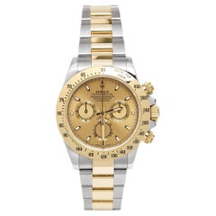 Rolex Champagne 18K Gold Oystersteel Cosmograph Daytona Men's Wristwatch 40 mm