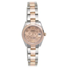 Rolex Champagne 18k Rose Gold Stainless Steel Datejust 178241 Women's Wristwatch
