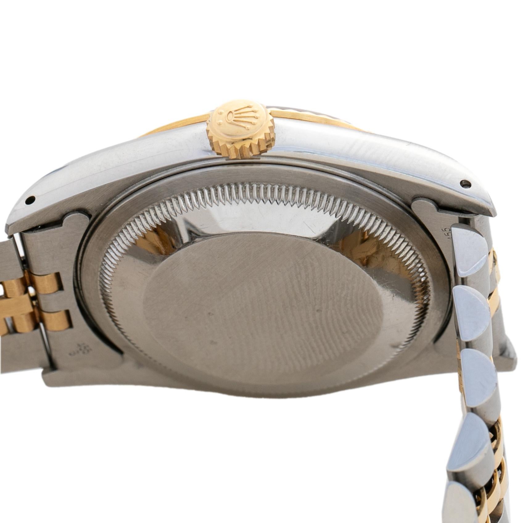Men's Rolex Champagne 18K Stainless Steel Datejust Automatic Unisex Wristwatch 36 mm
