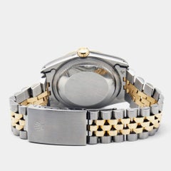 Rolex Champagne Oro giallo 18k e acciaio Datejust Orologio da polso da uomo 36 mm