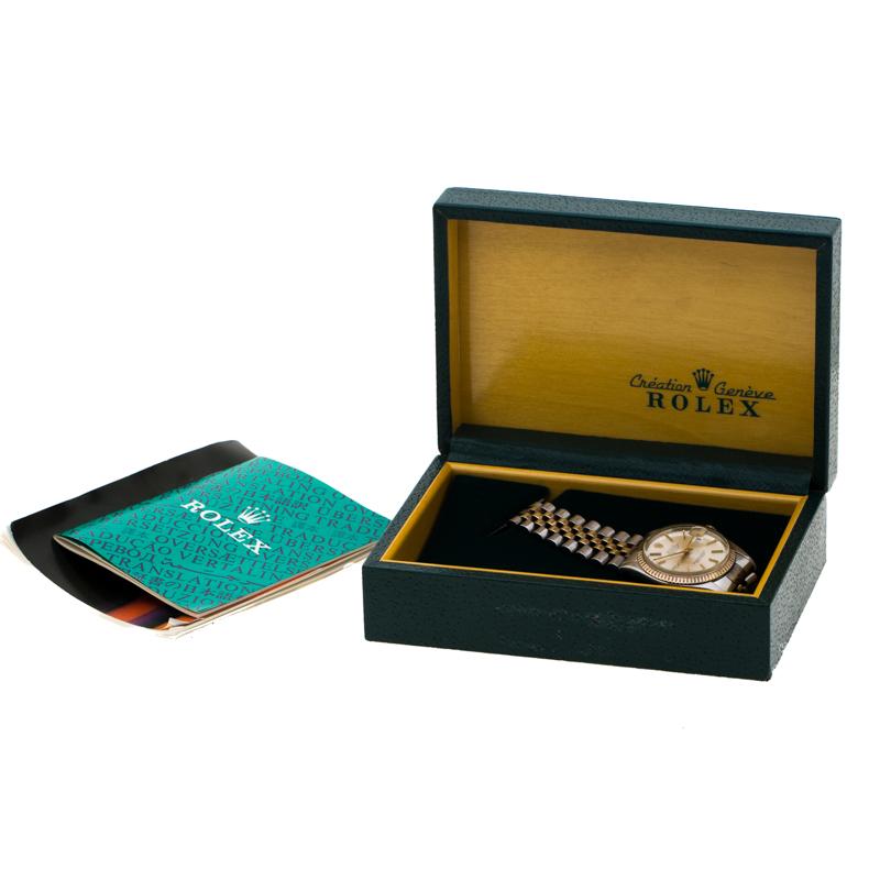 Rolex Champagne 18K Yellow Gold Datejust 16013 Men's Wristwatch  35 mm 1