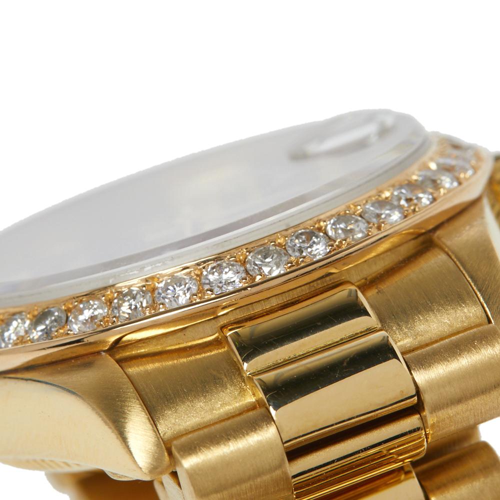 Uncut Rolex Champagne 18K Yellow Gold Diamond Datejust 69158 Women's Watch 26 mm