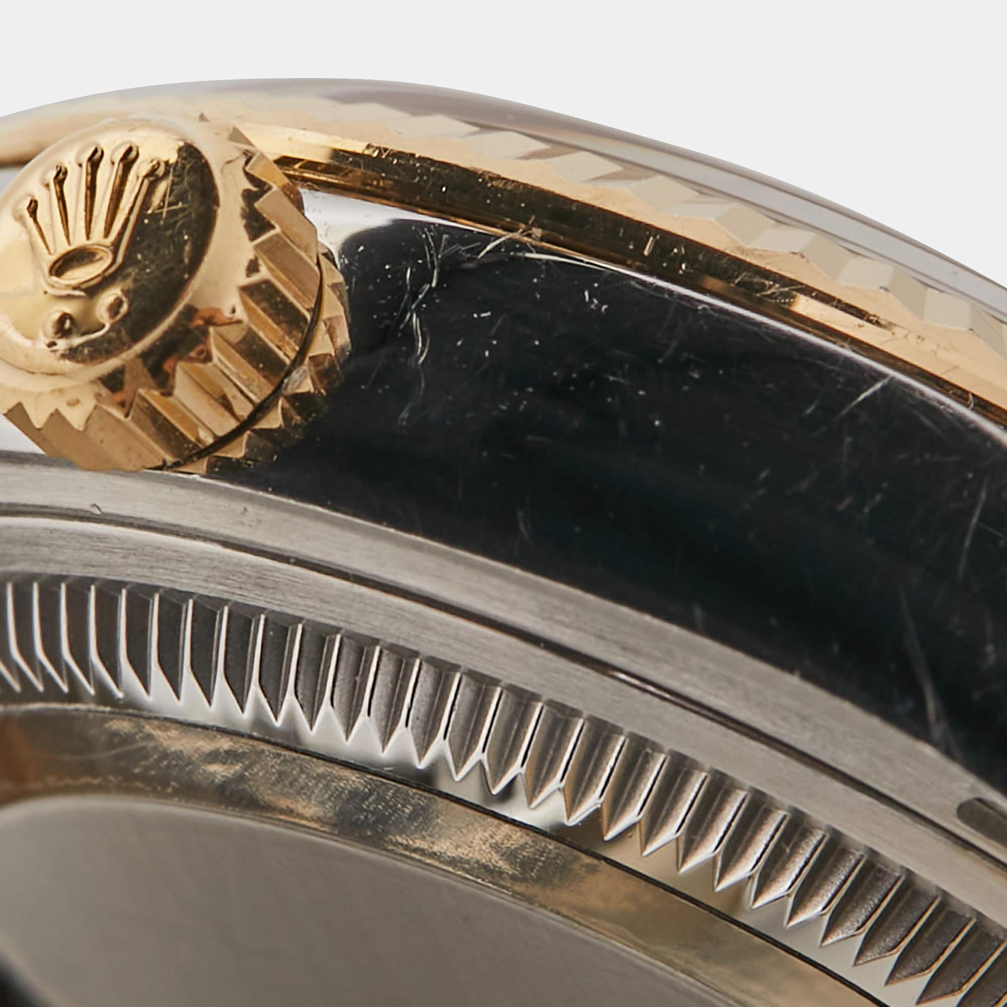 Rolex Champagne 18K Yellow Gold Oystersteel Datejust M279173-0002 Women's Wristw 7