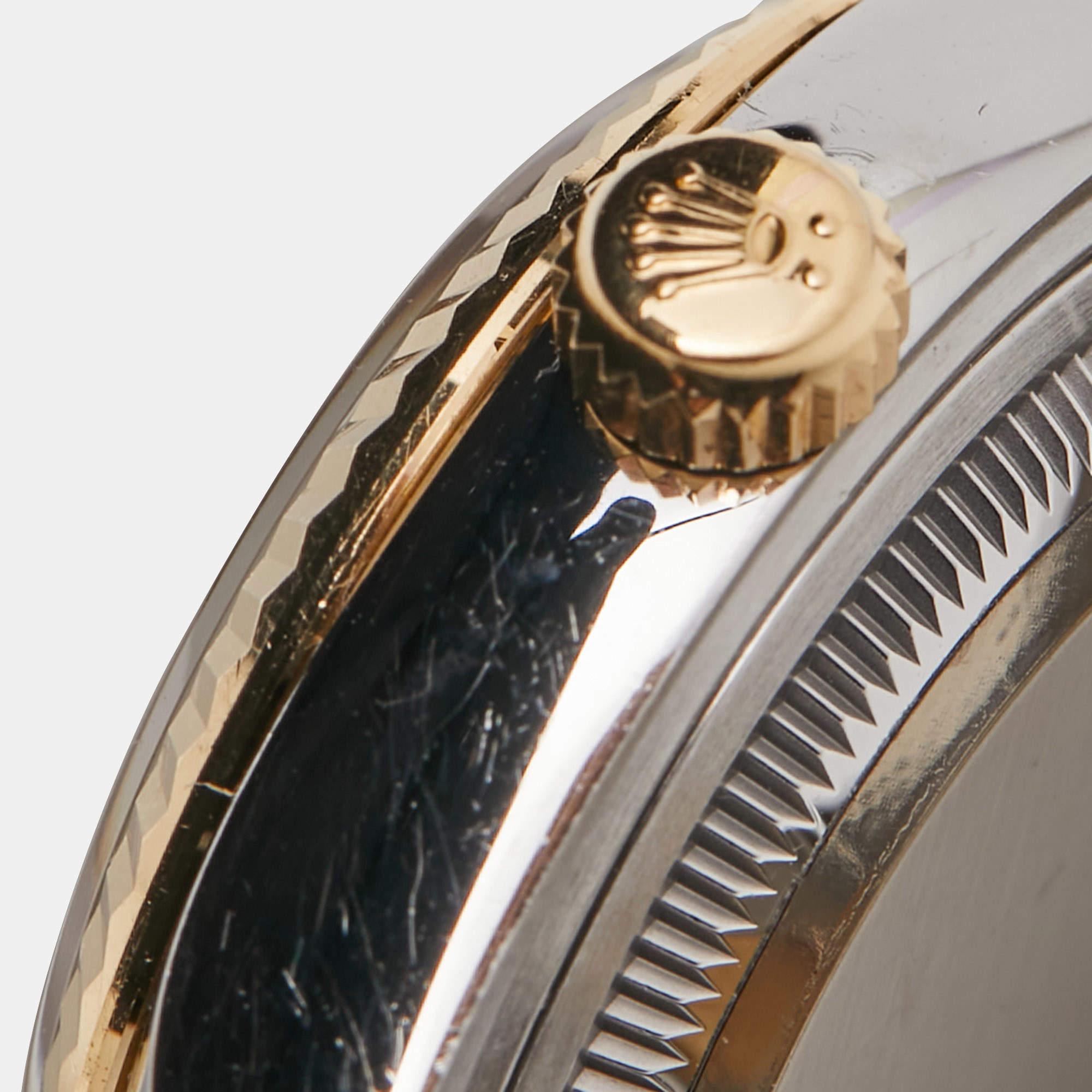 Rolex Champagne 18K Yellow Gold Oystersteel Datejust M279173-0002 Women's Wristw 8