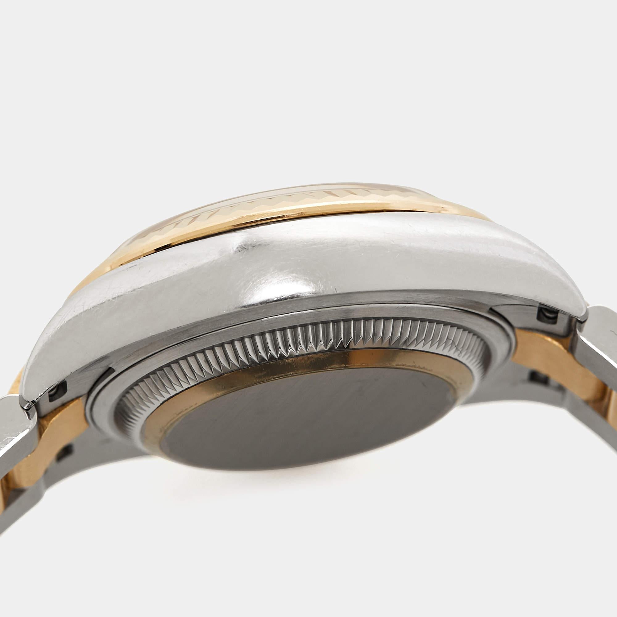 Rolex Champagne 18K Yellow Gold Oystersteel Datejust M279173-0002 Women's Wristw 9