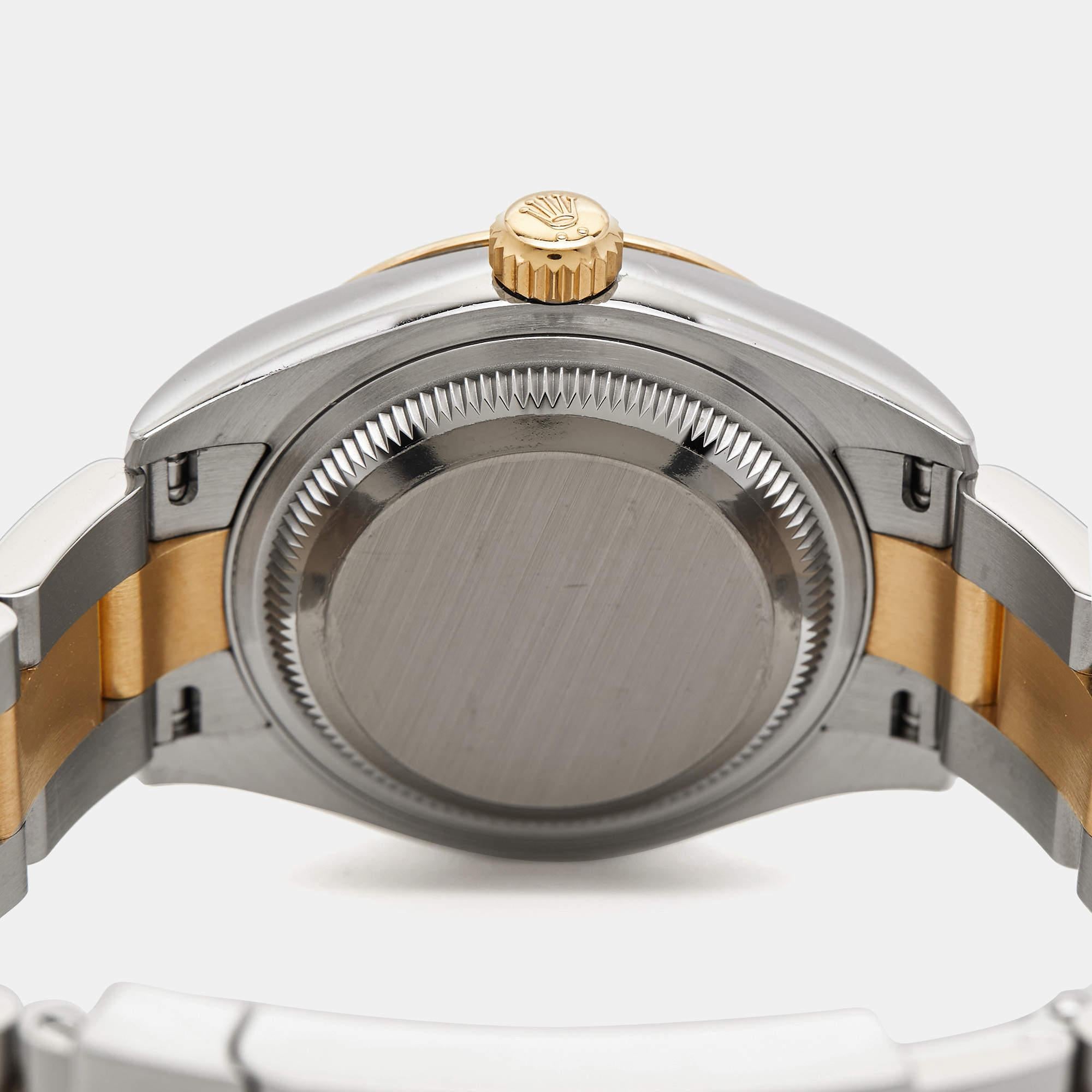 Rolex Champagne 18K Yellow Gold Oystersteel Datejust M279173-0002 Women's Wristw 11