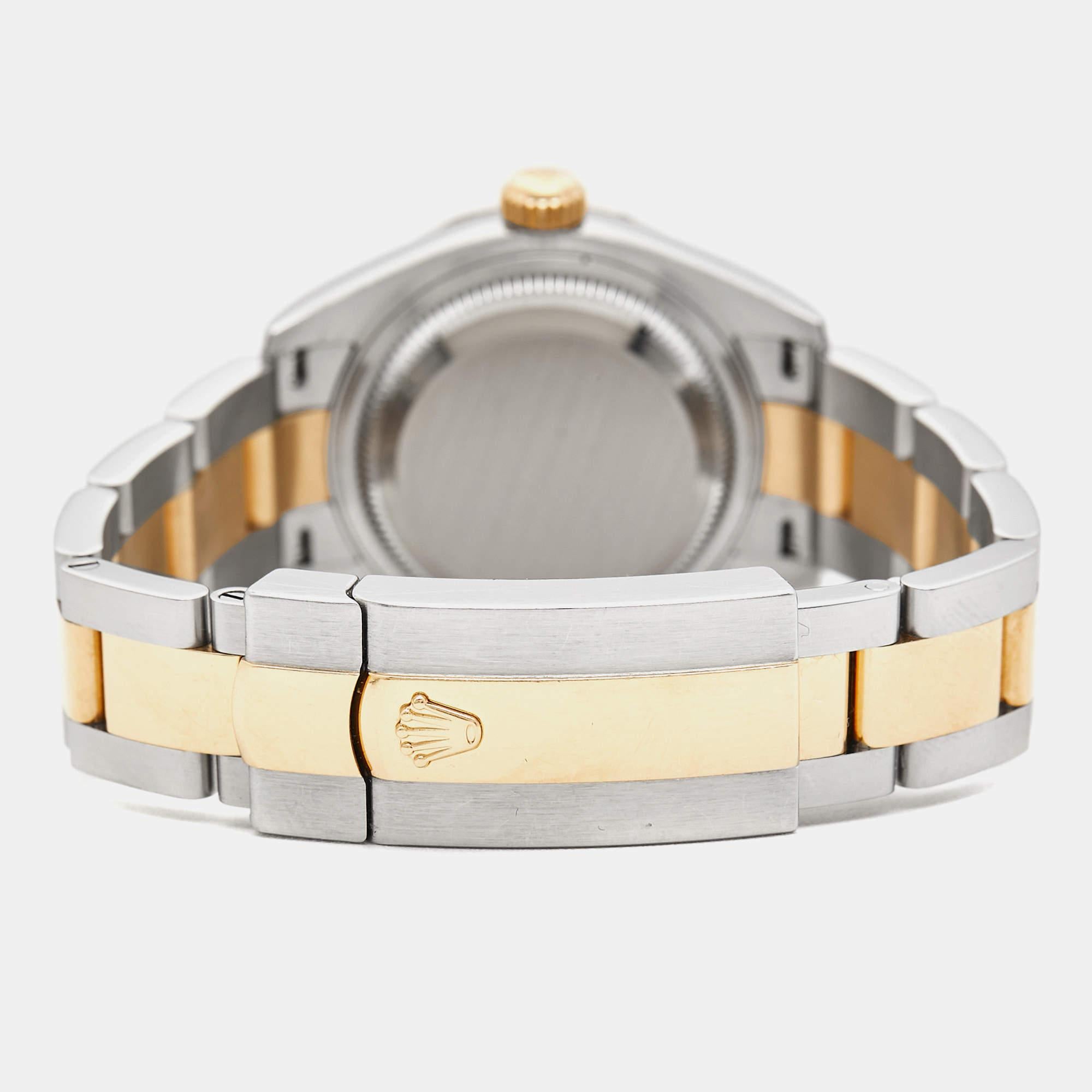 Rolex Champagne 18K Yellow Gold Oystersteel Datejust M279173-0002 Women's Wristw 12