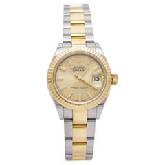 Rolex Montre-bracelet Datejust champagne en or jaune 18 carats pour femme M279173-0002